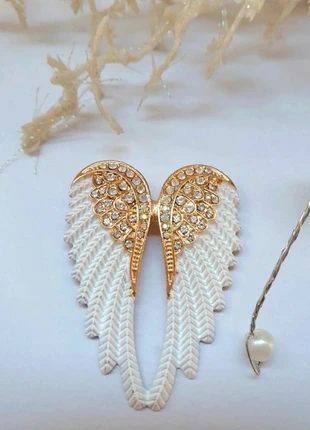 Broche élégante en forme d'ailes d'ange en strass., marque: Strass, état: Neuf sans étiquette, 5,50 €, 6,48 € Protection acheteurs incluse