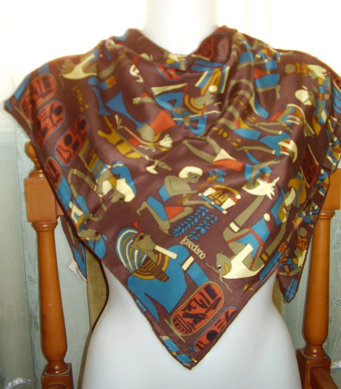Loredano foulard rare vintage scarf Pura Seta Pure Silk