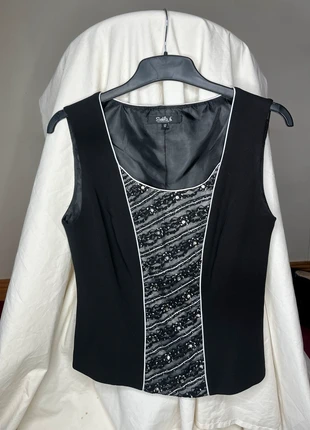 Vintage corset style top, brand: Sable, condition: Very good, size: L / 40 / 12, €12.00, €13.30 includes Buyer Protection