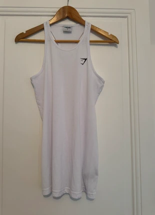 Débardeur blanc Gymshark, brand: Gymshark, condition: New without tags, size: XS / 34 / 6, €5.00, €5.95 includes Buyer Protection