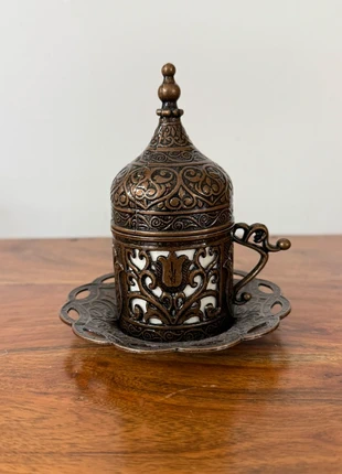 Bronze Oriental Coffee Cup Set – Turkish Arabic Greek Style, condition: New without tags, £7.00, £8.05 includes Buyer Protection Pro