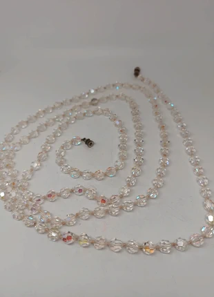 Sautoir ancien perles en verre a facettes, marque: ancien, état: Très bon état, 34,50 €, 36,93 € Protection acheteurs (Pro) incluse