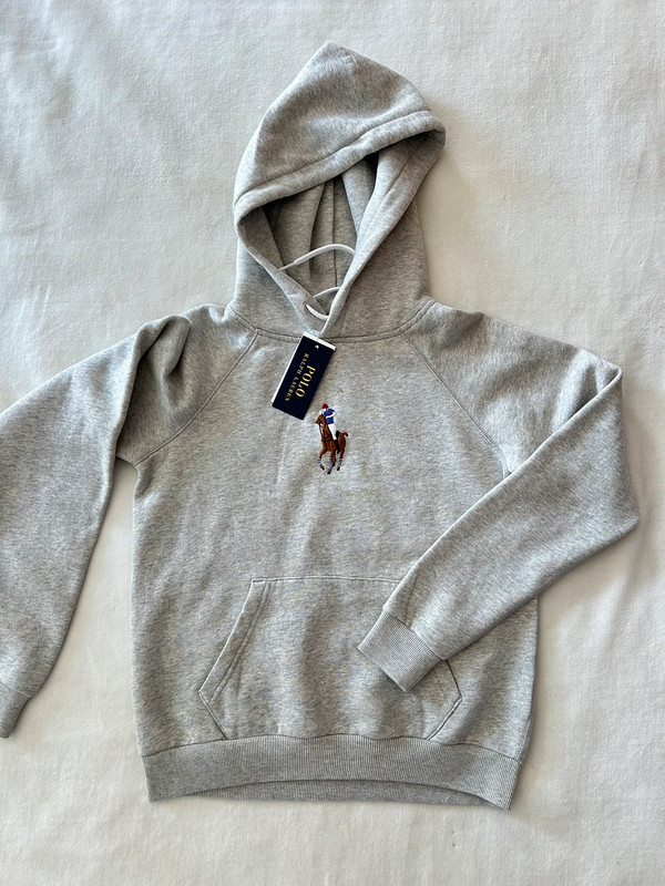 Sweat capuche gris ralph lauren hotsell