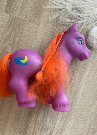 Poney Vintage Violet – Cheveux Orange Fluo – Années 80/90, staat: Heel goed, maat: Universeel, € 9,50, € 10,68 inclusief Kopersbescherming