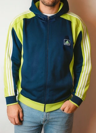 Veste Adidas Vintage 90s 2000s Bleu Vert Colorblock 3-Stripes, brand: adidas, condition: Very good, size: M, €15.00, €16.45 includes Buyer Protection