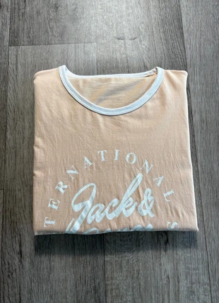 T-Shirt Jack et Jones en coton beige avec logo floqué blanc homme - Taille XL, brand: Jack & Jones, condition: Very good, size: XL, €5.00, €5.95 includes Buyer Protection