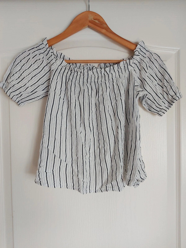 Off the shoulder top, gestreept 2