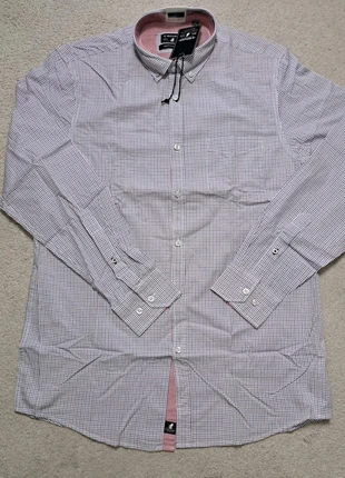 Chemise A Carreaux M Bleu Blanc Chemise Habillé Fête 100% Coton, merk: E-Bound, staat: Heel goed, maat: M, € 15,00, € 16,45 inclusief Kopersbescherming Pro