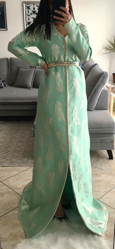 Caftan vert eau sale
