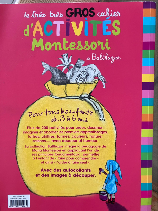 Livre Montessori, neuf sans étiquette, 3-6 ans