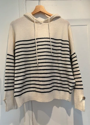 Pull laine marinière à capuche Bonobo Taille S, marque: Bonobo, état: Très bon état, taille: S / 36 / 8, 8,00 €, 9,10 € Protection acheteurs incluse