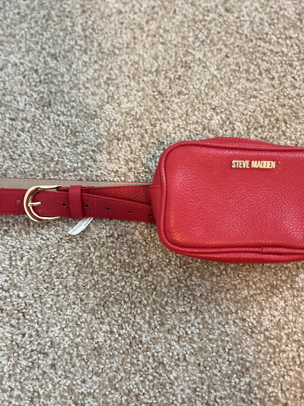 Red steve madden fanny pack sales