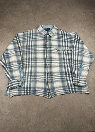 Chemise en flanelle à carreaux épaisse Just Jeans cropped boxy vintage workwear taille S homme, brand: Vintage Dressing, condition: Very good, size: S, €15.00, €16.45 includes Buyer Protection Pro