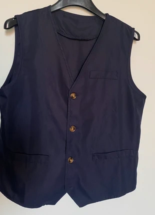 Gilet vintage Shein blu navy elegante e minimal basic casual Y2K autunno scuola università giorno, brand: Shein, condizioni: Ottime, taglia: S / IT 40 / EU 36, €10.00, €11.20 include la Protezione acquisti