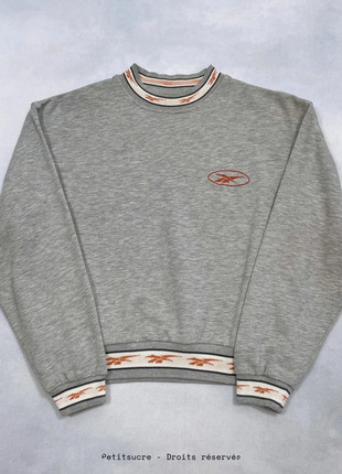 Rare Pull Reebok y2k Gris brodé coupe Boxy Retro Crew Neck Sweatshirt Loose - M /449B, marque: Reebok, état: Très bon état, taille: M / 38 / 10, 29,00 €, 31,15 € Protection acheteurs (Pro) incluse