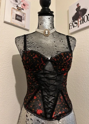 Top bustier sexy rétro vintage style gothique, brand: Vintage Dressing, condition: New without tags, size: S / 36 / 8, €15.00, €16.45 includes Buyer Protection Pro