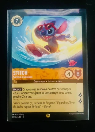 Stitch Lorcana Rare – Dreamborn • Ohana (21/204), marca: Disney, estado: Muy bueno, 9,00 €, 10,15 € Protección al comprador incluida