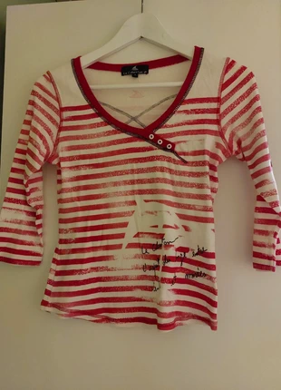 T-shirt marin manches 3/4 Le Cabestan, marca: Vintage Dressing, estado: Nuevo sin etiquetas, tamaño: S / 36 / 8, 3,00 €, 3,85 € Protección al comprador incluida