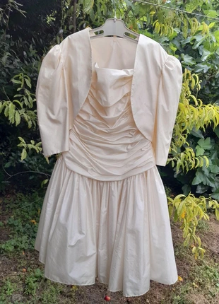 Robe de cérémonie beige + veste, condition: Very good, size: XXL / 44 / 16, €20.00, €21.70 includes Buyer Protection