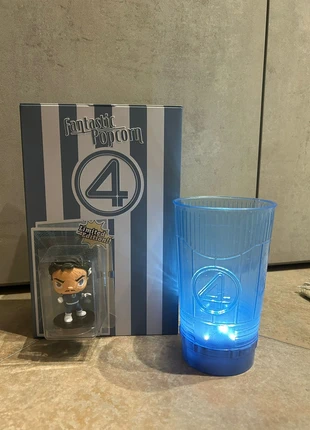 Set Fantastici 4 Limited Edition (box popcorn + bicchiere luminoso + mini figure), marca: Marvel, estado: Novo com etiquetas, €50.00, €53.20 inclui Proteção do Comprador