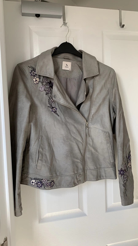 Tu grey sale leather jacket