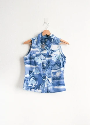 Hawaiian print top | Haut imprimé hawaiien, marque: Stradivarius, état: Très bon état, taille: XS / 34 / 6, 8,00 €, 9,10 € Protection acheteurs (Pro) incluse