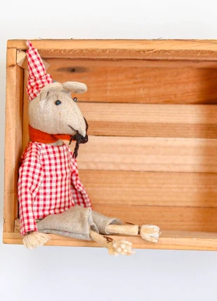 Peluche Figurine souris, Vintage, Faite main, marque: Fait Main, état: Très bon état, taille: 1-3 mois / 56 cm, 11,00 €, 12,25 € Protection acheteurs (Pro) incluse