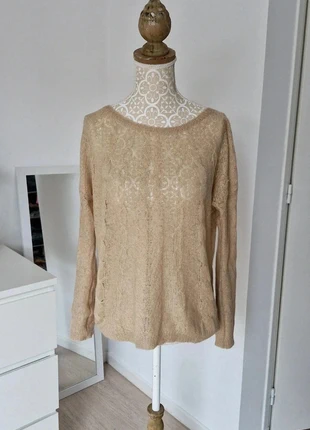 Pull ajouré beige Stile Benetton – maille douce M/L, marque: Stile Benetton, état: Très bon état, taille: M / 38 / 10, 9,99 €, 11,19 € Protection acheteurs incluse