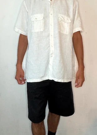 Vintage white linen shirt, marca: Vintage Dressing, estado: Muito bom, tamanho: XL, €32.00, €34.30 inclui Proteção do Comprador
