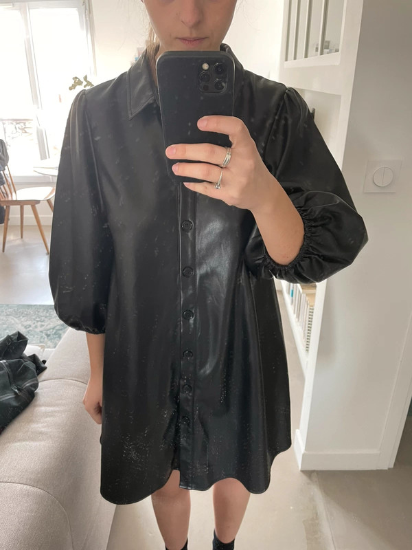 Robe en discount cuire zara