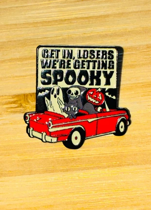 Get in Losers we’re getting spooky Enamel Pin Badge horror ghost pumpkin cat skeleton, brand: Movie, condition: New without tags, £2.00, £2.80 includes Buyer Protection