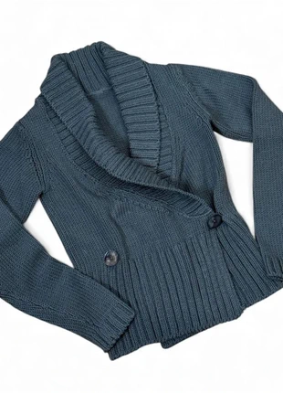 Gilet en laine mérinos col châle – 47% merino – kaki XS/S Y2k, marque: Vintage Dressing, état: Bon état, taille: XS / 34 / 6, 12,90 €, 14,25 € Protection acheteurs (Pro) incluse