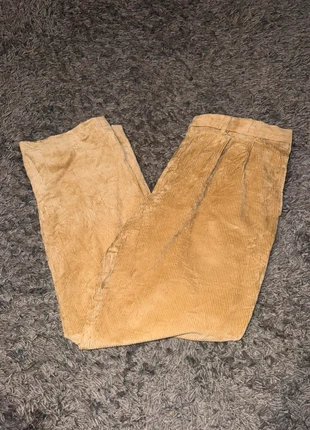 Pantalon En Velours Côtelé / Corduroy Cosserat beige coton cotelé coupe ample taille 50, brand: Vintage Dressing, condizioni: Ottime, taglia: IT 50 | W40, €12.00, €13.30 include la Protezione acquisti
