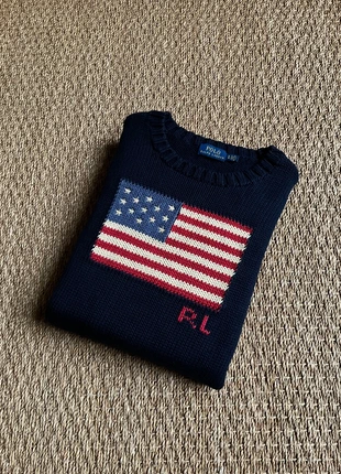 Pull Ralph Lauren drapeau USA Flag Amérique brodé taille XL femme, marque: Ralph Lauren, état: Neuf sans étiquette, taille: XL / 42 / 14, 95,00 €, 100,45 € Protection acheteurs incluse