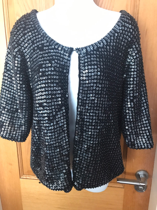 Navy sequin clearance cardigan