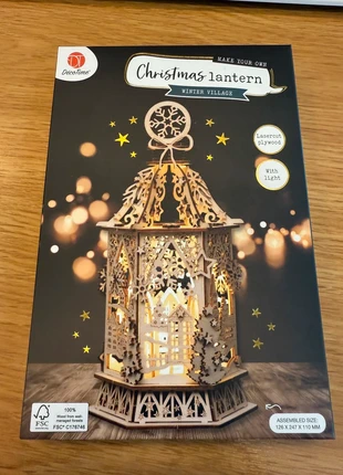 DIY Christmas Lantern Wood Winter Village, brand: déco time, condizioni: Ottime, €10.00, €11.20 include la Protezione acquisti