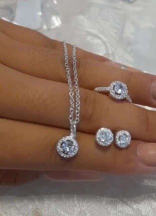 Parure femme en argent poinçon 925 bague ajustable, brand: Argent, condition: New without tags, €15.00, €16.45 includes Buyer Protection