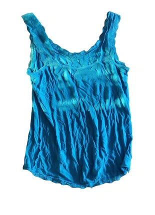 débardeur en dentelle bleu, marca: Vintage, estado: Bom, tamanho: XS / 34 / 6, €3.00, €3.85 inclui Proteção do Comprador