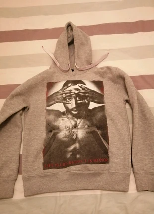 Sweat à capuche 2Pac, estado: Muito bom, tamanho: XS / 34 / 6, €12.00, €13.30 inclui Proteção do Comprador