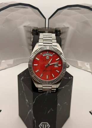 Montre Philipp Plein “The Hexagon” Red Dial – Édition Limitée, brand: Philipp Plein, condition: New with tags, size: 39–42 mm, €300.00, €315.70 includes Buyer Protection
