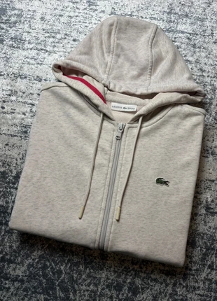 Veste à capuche Lacoste – Crème / Beige – Taille S – Très bon état (9/10), brand: Lacoste, condition: Very good, size: S / 36 / 8, €35.00, €37.45 includes Buyer Protection