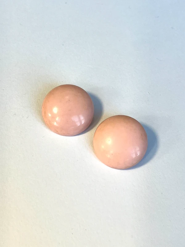 Boucles d’oreilles vintage fantaisie rose pastel années 80 à clip 🌸 - photo numéro 2
