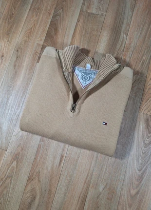 Pull Tommy Hilfiger Half Zip 1/4 zip col camionneur | Beige logo brodé | Taille XXL, brand: Tommy Hilfiger, condition: Very good, size: XXL, €29.99, €32.19 includes Buyer Protection Pro