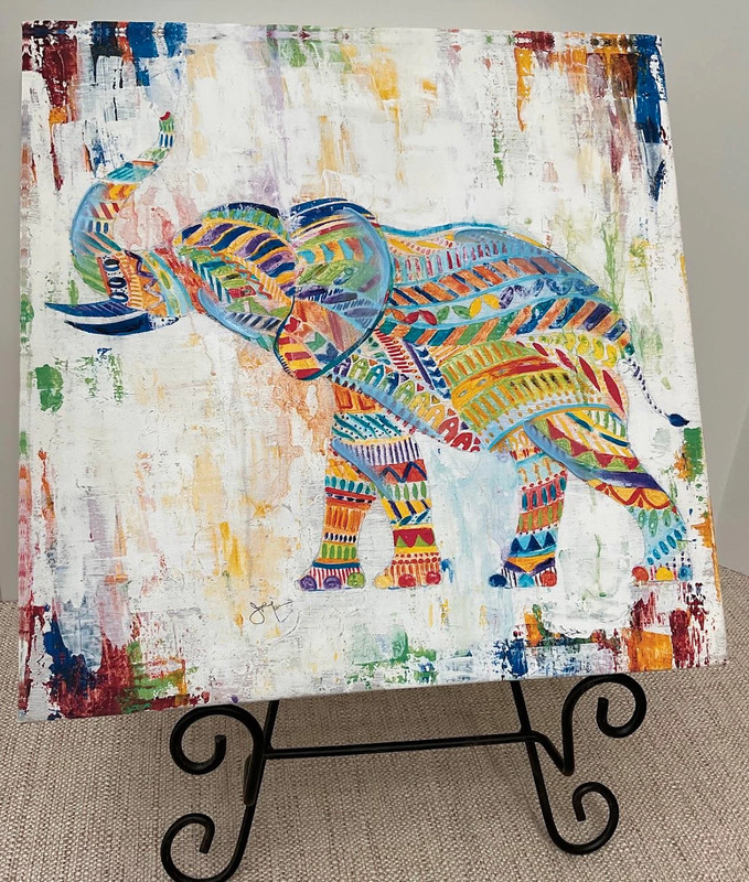 "Magical Elephant" By Tava Studios Canvas Print - 12x12" 2