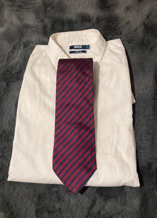 Cravate vintage bordeaux et marine à rayures 10cm bon état, brand: Vintage Dressing, condition: Good, €10.00, €11.20 includes Buyer Protection