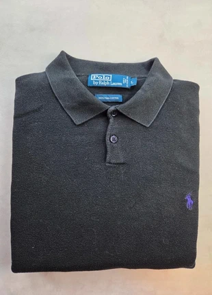 polo manches longues ralph lauren noir homme l coton pima logo violet 🧵, marque: Ralph Lauren, état: Très bon état, taille: L, 28,00 €, 30,10 € Protection acheteurs incluse