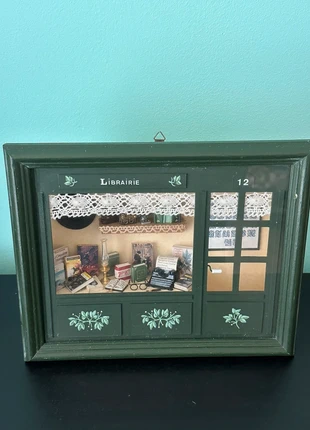 Library | Bibliothèque | Biblioteca | 3D Cadre | 3D Vitrine | Cadre Miniature, marque: Fait Main, état: Très bon état, 60,00 €, 63,70 € Protection acheteurs incluse
