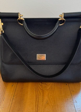 Dolce & Gabbana Sicily Large Black Leather Bag, marke: Dolce & Gabbana, zustand: Sehr gut, 690,00 €, 725,20 € inklusive Vinted-Käuferschutz