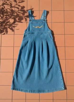 Robe salopette en jean taille S, style rétro, denim clair, chic décontracté, look vintage, merk: eloria, staat: Heel goed, maat: S / 36 / 8, € 59,99, € 63,69 inclusief Kopersbescherming Pro