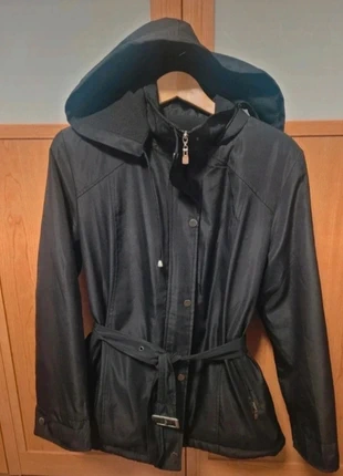 Parka negra talla L/ 40-42 con capucha, interior de tejido polar., marque: Local, état: Très bon état, taille: L / 40 / 12, 6,00 €, 7,00 € Protection acheteurs incluse